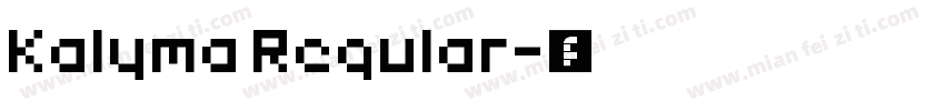 Kalyma Regular字体转换